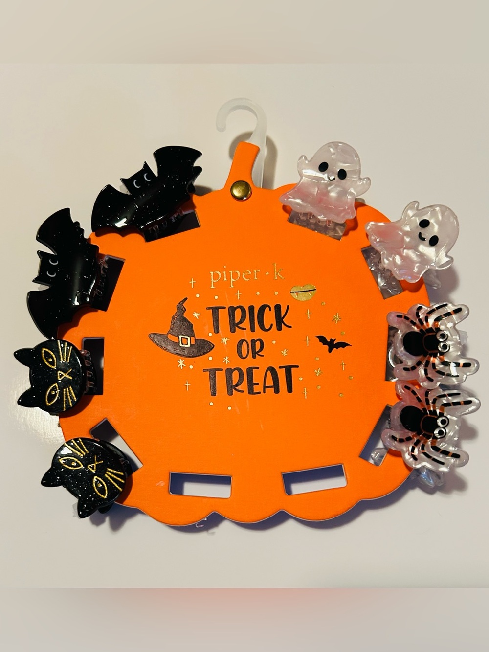 New!! Piper K Festive 4 Piece Halloween Claw Clip Set!